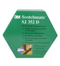 Hersluitbare Lus en Haak 3M Klittenband SJ352D, Zwart, 25 mm x 5 m, 4.4 mm, Dispenserdoos