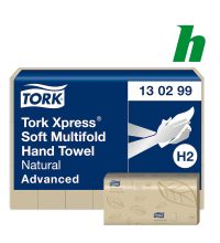 Handdoekpapier Tork Xpress® Zachte Naturel Multifold 21,3x24 cm 2-lgs H2