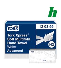 Handdoekpapier Tork Xpress Soft Multifold 2-laags wit H2