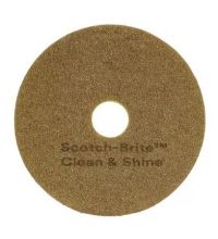Vloerpad 3M Scotch-Brite™ Clean & Shine dubbelzijdig 18 inch, Geel, 447 mm