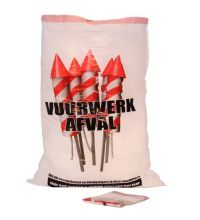 Afvalzak 60x80 cm 30mu wit tbv vuurwerkafval