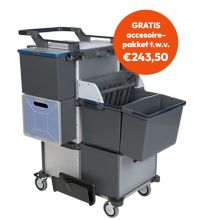 *Werkwagen Vileda Shopster Twix Press Actie nu met gratis accessoire pakket twv 243,57