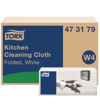 Keukendoek Tork disposalble gevouwen reinigingsdoeken wit W4