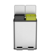 Pedaalemmer EKO EcoCasa 30+30  liter RVS mat VB 912960