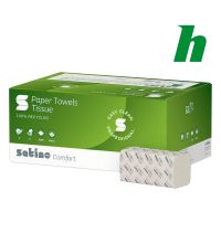 Handdoekpapier Satino Comfort recycled V-Vouw 25x23cm 2-lgs helder wit PT3