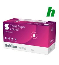 Toiletpapier Satino Prestige gevouwen cellulose 2-lgs helder wit BT1