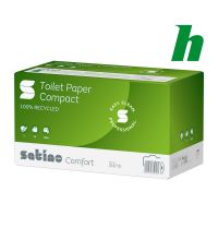 Toiletpapier Satino Comfort recycled compactrol 2-lgs 100 mtr hoogwit JT1 compatibel