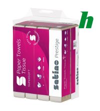 Handdoekpapier Satino Prestige V-vouw 24x21cm 2-lgs  PT3 en PT4