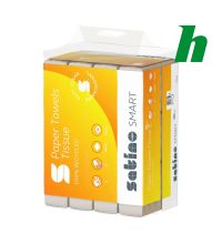 Handdoekpapier Satino Smart V-vouw 24x21cm 2-lgs PT3 en PT4