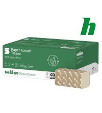 Handdoekpapier Satino GreenGrow V-vouw 2-lgs 25x23cm wit PT3