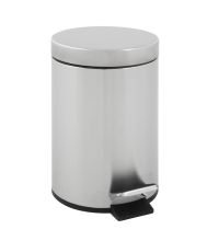 Pedaalemmer rond 5 liter RVS mat VB 222205