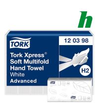 Handdoekpapier Tork Xpress Soft Multifold 2-laags wit H2 21,2 x 25,5 cm