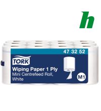 Handdoekrol Tork Wiping Mini Centerfeed Poetspapier 1-laags M1