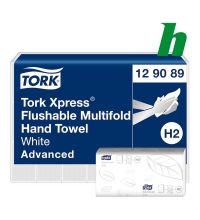 Handdoekpapier Tork Xpress Flushable Multifold 2-laags wit H2
