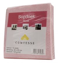 Sopdoek Comtesse 38 x 40 cm roze