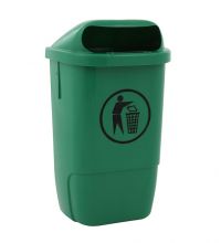 Afvalbak buiten 50 liter kunststof groen VB 870000