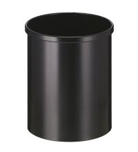 Papierbak rond 15 liter metaal zwart VB 100100