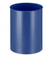 Papierbak rond 30 liter metaal blauw VB 100300