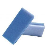 Schuurspons handgreep Comtesse blauw/wit 14 x 7 cm
