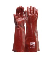 Handschoen Oxxa Cleaner 17-045 PVC rood 45 cm zuurbestendig