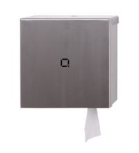 Toiletpapierdispenser Qbic-line mini jumbo RVS mat geslepen QTR1S SSL