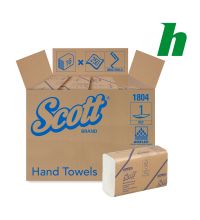 Handdoekpapier Scott 1804 Multifold 1-laags wit 23,5 x 23 cm