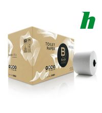 Toiletpapier BlackSatino recycled Systeemrol met dop 2-lgs 100 meter wit  JT3