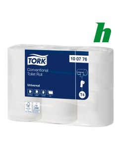Toiletpapier Tork Conventional Roll 400 vel 1-laags wit T4
