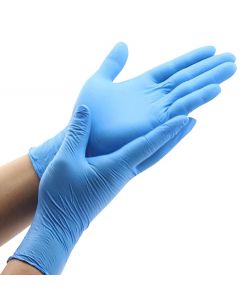 Handschoen Comfort Nitrile blauw ongepoederd maat XL
