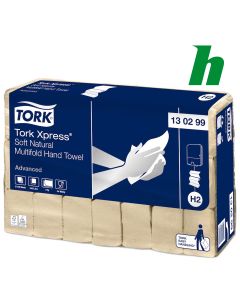 Handdoekpapier Tork Xpress® Zachte Naturel Multifold 21,3x24 cm 2-lgs H2