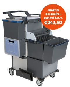 *Werkwagen Vileda Shopster Twix Press Actie nu met gratis accessoire pakket twv 243,57