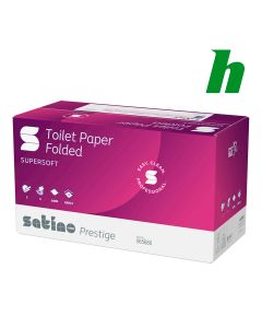 Toiletpapier Satino Prestige gevouwen cellulose 2-lgs helder wit BT1