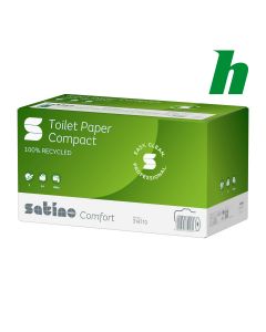Toiletpapier Satino Comfort recycled compactrol 2-lgs 100 mtr hoogwit JT1 compatibel