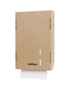 Handdoekdispenser Satino karton bruin PT2 inclusief 3 bundels vulling