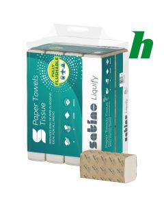 Handdoekpapier Satino Liquify V-vouw 24x21 cm Cellulose 2 lgs PT3 & PT4