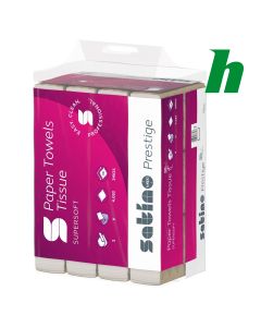 Handdoekpapier Satino Prestige V-vouw 24x21cm 2-lgs PT3 en PT4