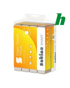 Handdoekpapier Satino Smart V-vouw 24x21cm 2-lgs PT3 en PT4