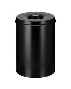 Papierbak 30 liter metaal zwart vlamdovend VB 103000
