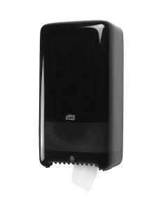 Toiletpapierdispenser Tork Twin Mid-size Elevation Line T6 zwart