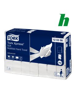 Handdoekpapier Tork Xpress Soft Multifold 2-laags wit H2 21,2 x 25,5 cm