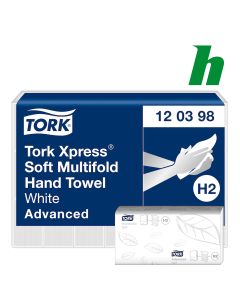 Handdoekpapier Tork Xpress Soft Multifold 2-laags wit H2 21,2 x 25,5 cm