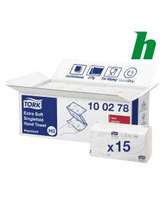 Handdoekpapier Tork Extra Soft Z-vouw 2-laags wit  H3