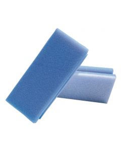 Schuurspons handgreep Comtesse blauw/wit 14 x 7 cm