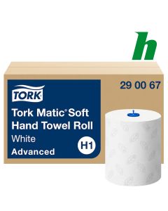 Handdoekrol Tork Matic Soft Hand Towel roll wit H1 150 meter x 21 cm.
