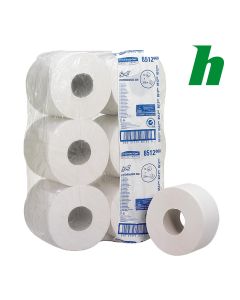 Toiletpapier jumbo Scott 2-laags 8512 tissue wit 526 vel