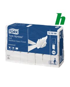 *Handdoekpapier Tork Xpress Soft Multifold 2-laags wit H2