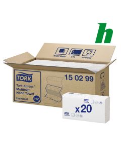 Handdoekpapier Tork Xpress Multifold 2-laags wit H2